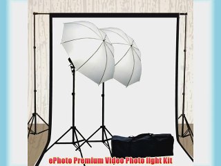 ePhoto H4051 Photography Video Muslin Backdrop Background Support Stand 2 Lights Umbrella2