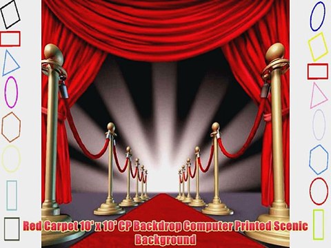 Red Carpet 10' x 10' CP Backdrop Computer Printed Scenic Background