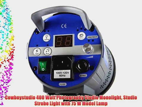 Cowboystudio 400 Watt Photography Studio Monolight Studio Strobe Light with 75 W Model Lamp