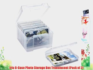 Iris 6-Case Photo Storage Box Translucent (Pack of 2)