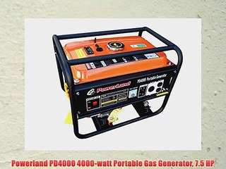 Powerland PD4000 4000-watt Portable Gas Generator 7.5 HP