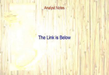 Analyst Notes Review - Hear my Review