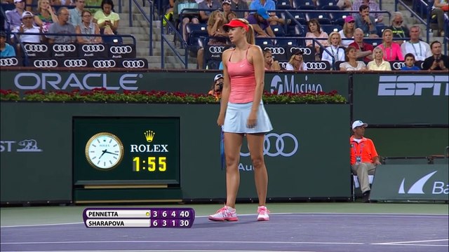 WTA Indian Wells: Sharapova out, Serena battles through