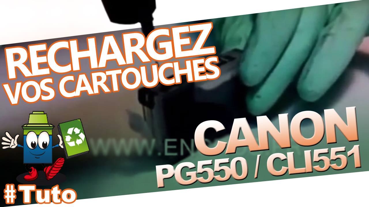Comment recharger les cartouches Canon PG550 ou CLI 551