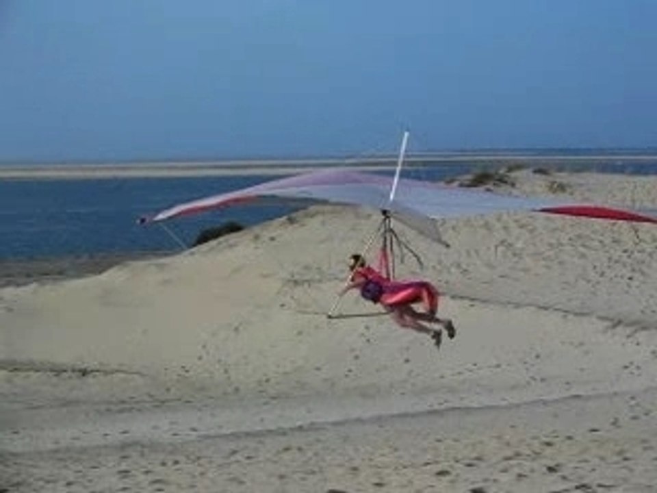 Pente école deltaplane à la dune