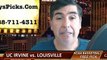 Louisville Cardinals vs. UC Irvine Anteaters Free Pick Prediction NCAA Tournament College Basketball Odds Preview 3-20-2015