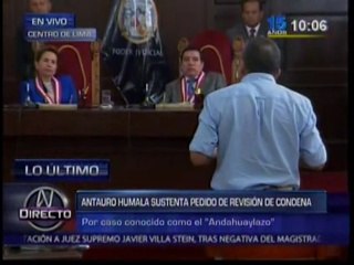 Andahuaylazo: Antauro Humala sustentó pedido de revisión de condena