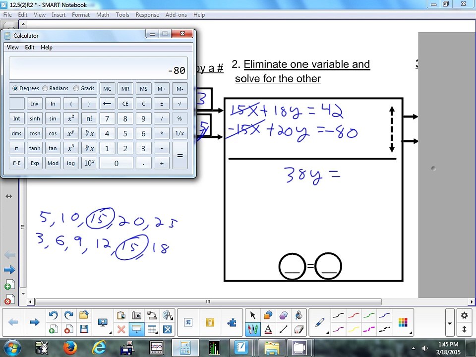 12.5(2) Solving Systems Using Elimination 3-18-15