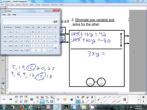 12.5(2) Solving Systems Using Elimination 3-18-15