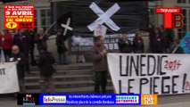 Télévision-Bordeaux-33 Rassemblement des intermittents et chômeurs précaire place de la comédie Bordeaux.
