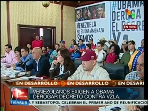 Piden a Obama rectificar y derogar decreto contra Venezuela