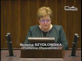 Poseł Bożena Szydłowska - Wystąpienie z dnia 18 marca 2015 roku.