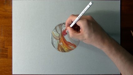 Drawing Time Lapse_ marble ball