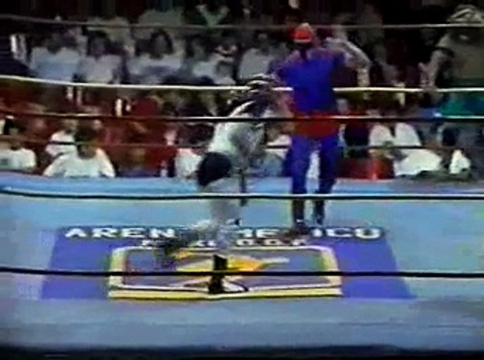 Espectrito/Piratita Morgan/MS1/2 vs Mascarita Sagrada/Aguilita Solitaria/Panteracita (04/06/90)