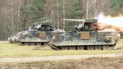 M2A3 Bradley Firing TOW Missiles