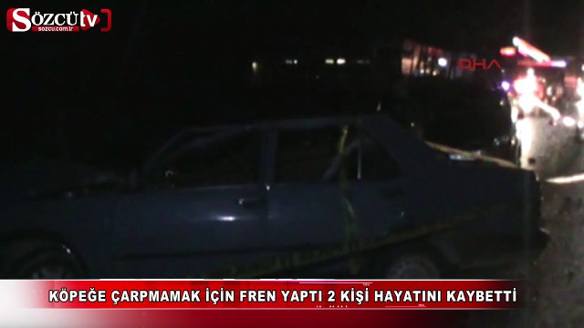 Köpeğe çarpmamak için fren yaptı 2 kişi öldü