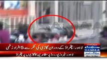 Women Driver Hit Protesters By Car During Protest In Youhanabad Lahore – Exclusive Video
