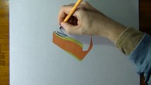 Drawing time lapse_ Pocket Coffee praline - hyperrealistic art