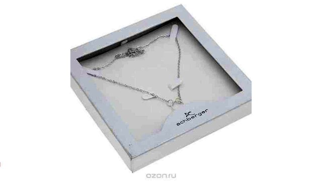 Ожерелье Луна от компании Achberger. Кристаллы, имитация жемчуга, бижутерный сплав серебряного тона. Германия, 2000-е годы