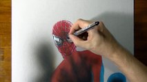 Drawing Time Lapse_ The Amazing Spider-Man portrait, fan Art