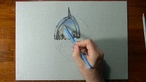 Drawing Time Lapse_ viking armour helmet - hyperrealistic art