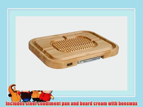 John Boos Pyramid Design Cutting Board with Pan 24 x 18 x 2.25