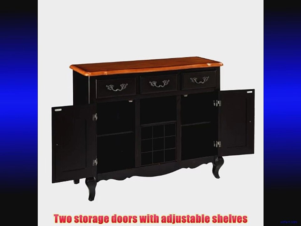 Home Styles 5519-61 The French Countryside Buffet Oak/Rubbed Black