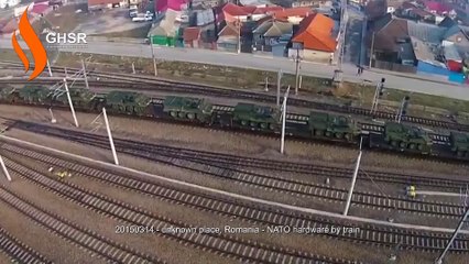 20150314 - unknown place, Romania - NATO hardware by train