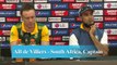 2015 WC SL vs SA De Villiers reacts after beating SL