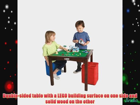 LEGO Table with 2 Storage Ottomans - Espresso