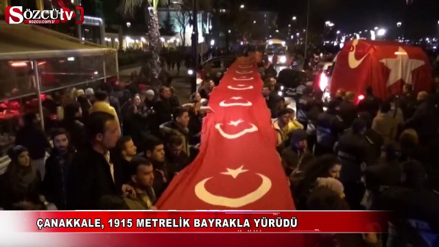 Çanakkale, 1915 metrelik bayrakla yürüdü