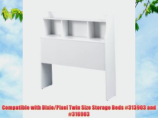 Nexera 313803 Dixie Bookcase Headboard Twin White