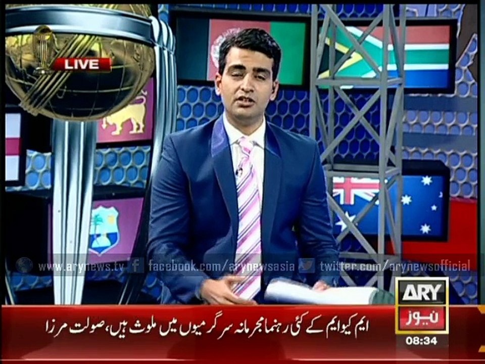 Positive Misbah speaking to the media