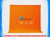LimoStudio 10 x 10 ft Photography Photo Studio Muslin backdrop Backgrounds Orange AGG194