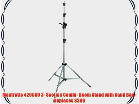 Manfrotto 420CSU 3- Section Combi- Boom Stand with Sand Bag - Replaces 3399
