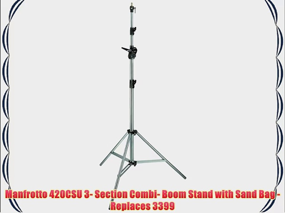 Manfrotto 420CSU 3- Section Combi- Boom Stand with Sand Bag - Replaces 3399