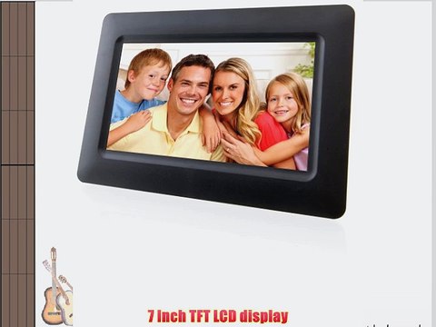 GPX Inc. PF702B 7-Inch Digital Photo Frame with SD/MMC Memory Card Reader (Black)