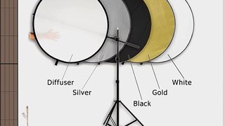 Fotodiox Pro 42 5-in-1 Collapsible Reflector Kit with Stand and Holder Arm Silver/Gold/Black/White/Diffuser