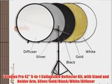 Fotodiox Pro 42 5-in-1 Collapsible Reflector Kit with Stand and Holder Arm Silver/Gold/Black/White/Diffuser