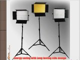 ePhoto Dimmable 3 x 1200 LED Lite Panel Video Photography LED Lighting Kit by ePhotoInc ULS1200Hx3