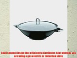 Bodum Chambord Enameled Cast Iron Wok With Glass Lid Black