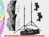 Polaroid Pro Studio Digital Flash Umbrella Mount Kit Includes: Two (2) Air-Cushioned Heavy