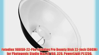 Fotodiox 10DISH-22-Pho Fotodiox Pro Beauty Dish 22-Inch (56CM) for Photogenic Studio Max III