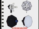 ePhoto 2000 Watt Digital Video Continuous Softbox Lighting Kit Set with Carrying Case - 2 light