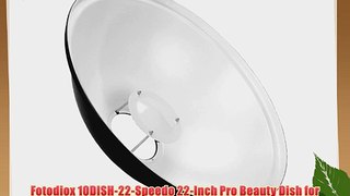 Fotodiox 10DISH-22-Speedo 22-Inch Pro Beauty Dish for Speedotron Black Line 202VF 206VF 102