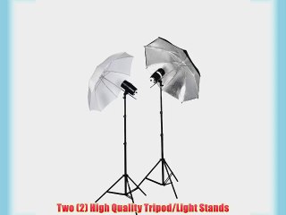 Скачать видео: CowboyStudio 360 Watt Photography Studio Monolight Strobe/Flash Umbrella Lighting Kit - 2 Studio