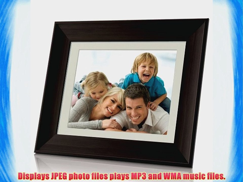 Coby DP1052 10.4-Inch Digital Photo Frame with MP3 Player (Wooden Frame)