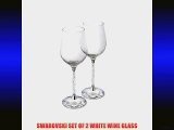 SWAROVSKI SET OF 2 WHITE WINE GLASS