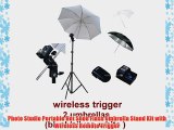 Photo Studio Portable Hot Shoe Flash Umbrella Stand Kit with Wireless Remote Trigger