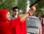 pakistani girl doing firing